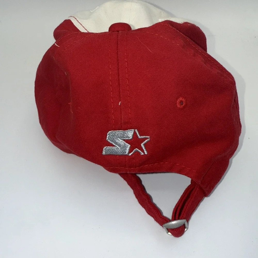 Ohio State Buckeyes Hat Cap Strap Back Red White Mens NCAA Football‎ Starter